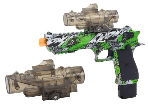 Elektryczny Pistolet Na Kulki Wodne Strzałki 2w1 Zielony