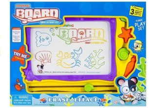 TABLICA ZNIKOPIS MORSKI + 3 PIECZĄTKI KOLOROWE TŁO