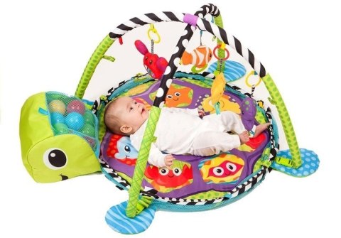 MATA EDUKACYJNA DLA MALUSZKA ŻÓŁW 3W1 BASEN PIŁKI