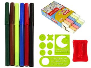 TABLICA SKŁADANA W WALIZKĘ DWUSTRONNA 2W1 NA KREDĘ