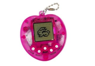 GRA ELEKTRONICZNA TAMAGOTCHI RÓŻOWA Z KRÓTKIM ŁAŃCUSZKIEM