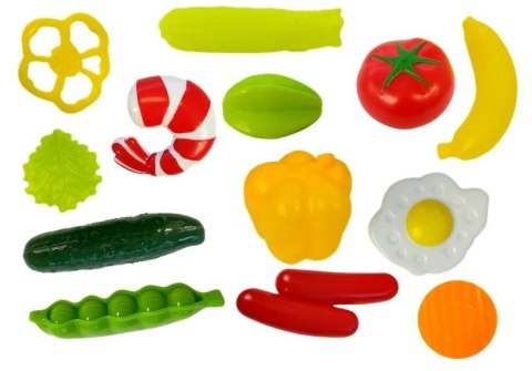 KUCHNIA DZIECIĘCA POMARAŃCZOWA WARZYWA AKCESORIA SZTUCCE