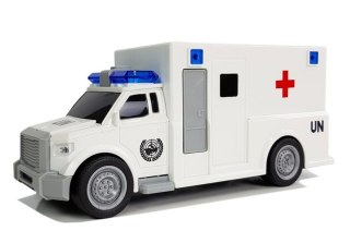 AUTO AMBULANS Z NAPĘDEM KARETKA POGOTOWIA 1:20 Z DŹWIĘKIEM
