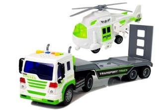 AUTO TRANSPORTER NA BATERIE 1:16 Z HELIKOPTEREM