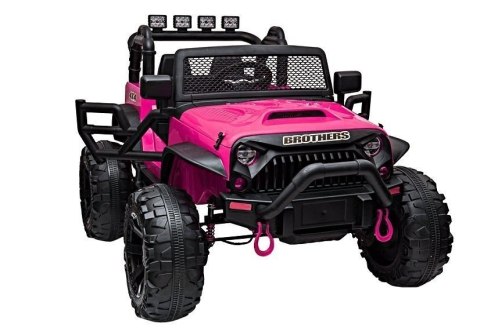AUTO DLA DZIECI NA AKUMULATOR JEEP JC666 RÓŻOWY LAKIEROWANY