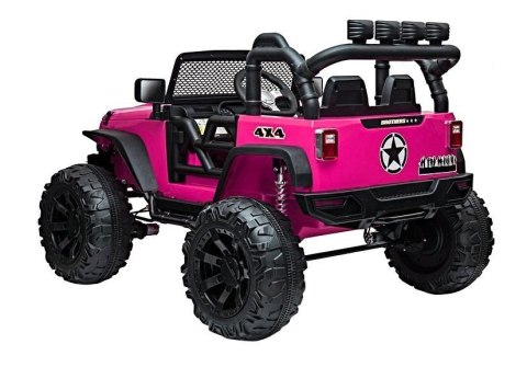 AUTO DLA DZIECI NA AKUMULATOR JEEP JC666 RÓŻOWY LAKIEROWANY