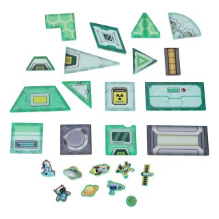 Klocki magnetyczne konstrukcyjne kosmos stacja kosmiczna 108 elementów