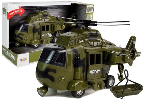 HELIKOPTER WOJSKOWY RATUNKOWY 1:16 HAK DŹWIĘK ŚWIATŁA