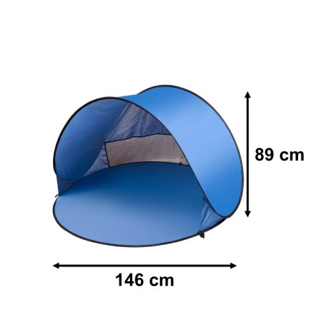Namiot plażowy duży samorozkładający się automatyczny na plażę parawan ogrodowy XL 146x146cm + pokrowiec
