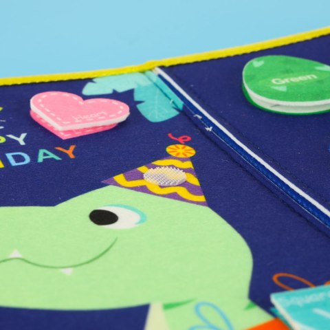 Tablica manipulacyjna sensoryczna montessori walizka plecak niebieski