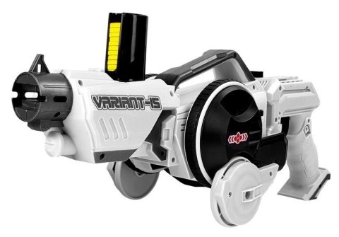 PISTOLET WYRZUTNIA AUTKO 2 W 1 ZDALNIE STEROWANY PIANKOWE KRĄŻKI BIAŁY 2,4 G