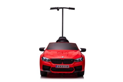 AUTO DLA DZIECI NA AKUMULATOR BMW M5 Z PLATFORMĄ DLA RODZICA CZERWONE LAKIEROWANE