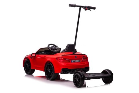 AUTO DLA DZIECI NA AKUMULATOR BMW M5 Z PLATFORMĄ DLA RODZICA CZERWONE LAKIEROWANE