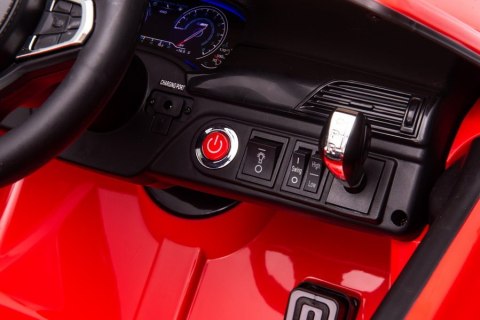 AUTO DLA DZIECI NA AKUMULATOR BMW M5 Z PLATFORMĄ DLA RODZICA CZERWONE LAKIEROWANE