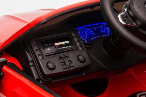 AUTO DLA DZIECI NA AKUMULATOR BMW M5 Z PLATFORMĄ DLA RODZICA CZERWONE LAKIEROWANE