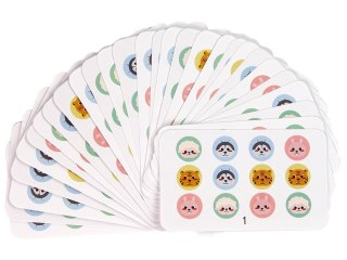 DREWNIANA GRA EDUKACYJNA CZTERY KOLORY ZWIERZĘTA DWUSTRONNA UKŁADANKA