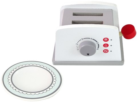 DREWNIANY TOSTER ŚNIADANIE AKCESORIA POKRĘTŁO DLA DZIECI