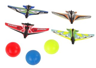 PISTOLET NA KULKI WYRZUTNIA SAMOLOTÓW 2W1 Z PODAJNIKIEM 4 SAMOLOTY