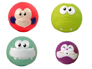 ZABAWKA DO KĄPIELI MINI KOSZYKÓWKA ŻYRAFA GUMOWE PIŁKI