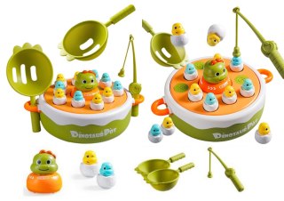 GRA ŁOWIENIE DINOZAURÓW WĘDKI PRZYBORY DREWNIANA ZIELONA