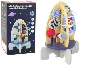 DREWNIANA RAKIETA EDUKACYJNA KORALIKI KOŁA ZĘBATE