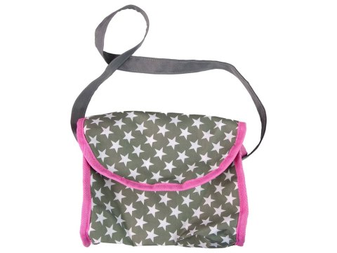 WÓZEK DLA LALEK SPACERÓWKA 2 W 1 GONDOLA TORBA RÓŻOWY GWIAZDKI