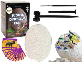 ZESTAW ARCHEOLOGICZNY WYKOPALISKA OGROMNE JAJO 12 FIGUREK DINOZAUR