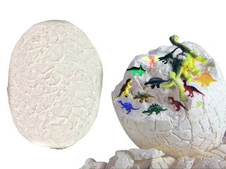 ZESTAW ARCHEOLOGICZNY WYKOPALISKA OGROMNE JAJO 12 FIGUREK DINOZAUR