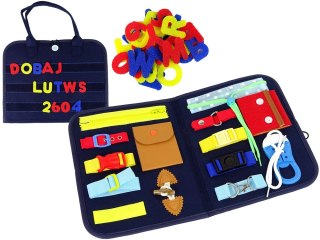 WALIZKA TABLICA MANIPULACYJNA SENSORYCZNA DLA MALUCHA