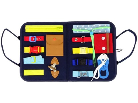 WALIZKA TABLICA MANIPULACYJNA SENSORYCZNA DLA MALUCHA