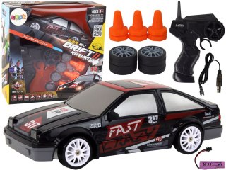 AUTKO SPORTOWE ZDALNIE STEROWANE R/C 1:24 CZARNE WYMIENNE KOŁA