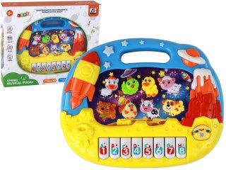 PIANINKO EDUKACYJNE NAUKA ANGIELSKIEGO ORGANKI ZWIERZĄTKA KOSMOS