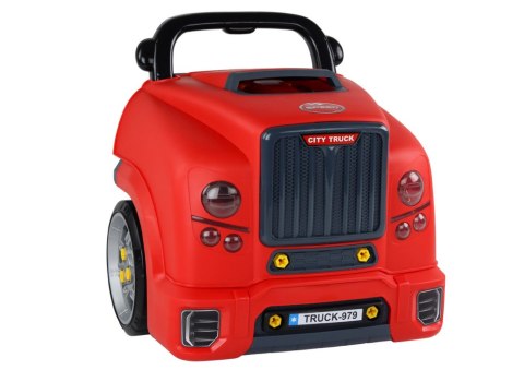 SILNIK CIĘŻARÓWKA DO ROZKRĘCANIA ZESTAW MAJSTERKOWICZA CZERWONY WARSZTAT