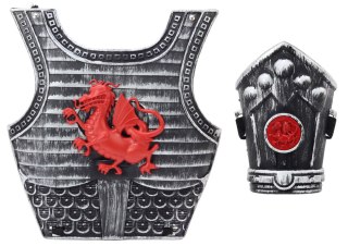 STRÓJ KOSTIUM SAMURAJA RYCERZA ZESTAW ZBROJA MIECZ NADGARSTNIK