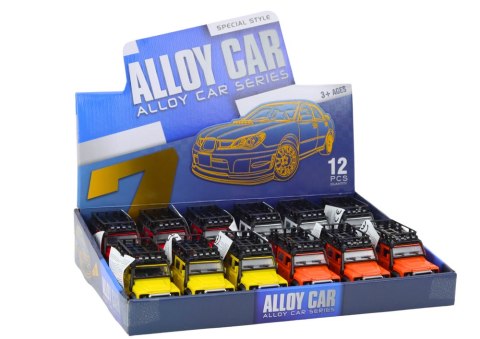 AUTKO TERENOWE 1:32 ŚWIATŁA DŹWIĘKI NAPĘD OTWIERANE DRZWI METALOWY