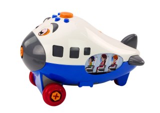 SAMOLOT KRESKÓWKOWY DO SKRĘCANIA SKRZYDŁA DIY NIEBIESKI