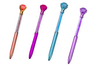 DŁUGOPIS Z DIAMENTEM DIAMENCIKI NIEBIESKI WKŁAD 0.7MM MIx