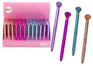 DŁUGOPIS Z DIAMENTEM W MACIE NIEBIESKI WKŁAD 0.7MM MIx