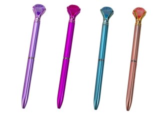 DŁUGOPIS Z DIAMENTEM W MACIE NIEBIESKI WKŁAD 0.7MM MIx