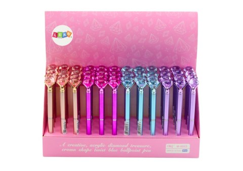 DŁUGOPIS Z DIAMENTEM W MACIE NIEBIESKI WKŁAD 0.7MM MIx