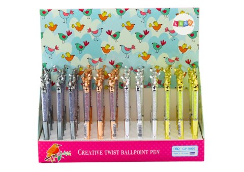 DŁUGOPIS Z PTAKIEM DIAMENCIKI NIEBIESKI WKŁAD 0.7MM MIx