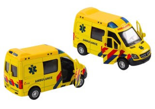 AMBULANS KARETKA 1:32 OTWIERANE DRZWI ŚWIATŁA DŹWIĘKI NAPĘD ŻÓŁT