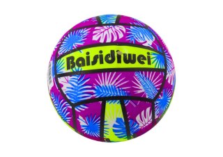 PIŁKA GUMOWA JASKRAWA LIŚCIE FIOLETOWA 24 CM