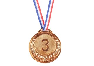 BRĄZOWY MEDAL TRZECIE MIEJSCE NAGRODA TROFEUM CYNKOWY 6,5CM