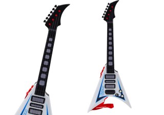 GITARA ELEKTRYCZNA DLA DZIECI ŚWIATŁA MELODIE BIAŁA