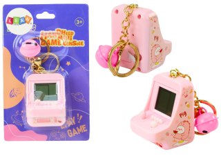 GRA ELEKTRONICZNA TETRIS KIESZONKOWA BRELOK RÓŻOWA