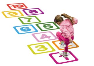 NAKLEJKI PODŁOGOWE LICZBY EDUKACYJNE DO GRY W KLASY