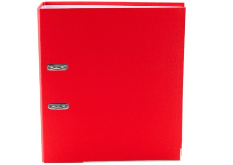 SEGREGATOR NA DOKUMENTY A4/75MM OKUCIE MECHANIZM DŹWIGNIOWY CZERWONY
