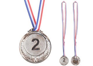 SREBRNY MEDAL DRUGIE MIEJSCE NAGRODA TROFEUM CYNKOWY 6,5CM