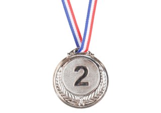 SREBRNY MEDAL DRUGIE MIEJSCE NAGRODA TROFEUM CYNKOWY 6,5CM